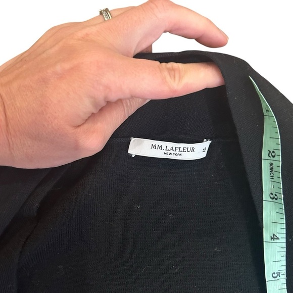 MM Lafleur Ono open front king cardigan sweater size +1X merino wool pockets - Picture 6 of 8